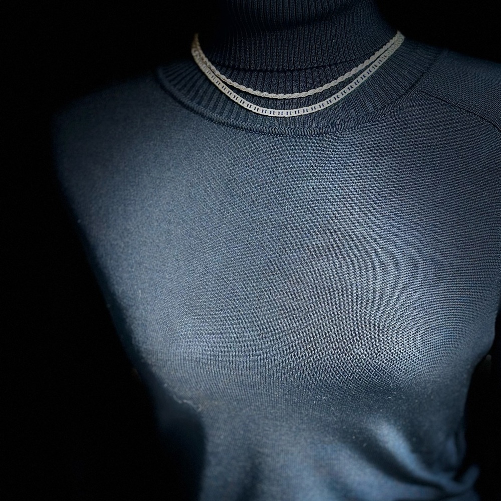 Sterling Silver Rectangular-Link Chain Necklace - image 5